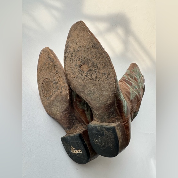 OLD GRINGO DIEGO Snip Toe Cowgirl Western Boots Turquoise Stitch Size 6,5 B - Picture 11 of 11